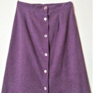 Plum Colored Button Down Skirt